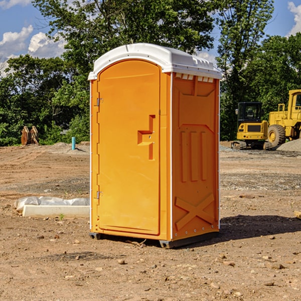 how often are the portable toilets cleaned and serviced during a rental period in Corona